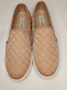 Steve Madden Ecntrcqt Blush Quilted Slip On Sneakers Women’s Size 10M